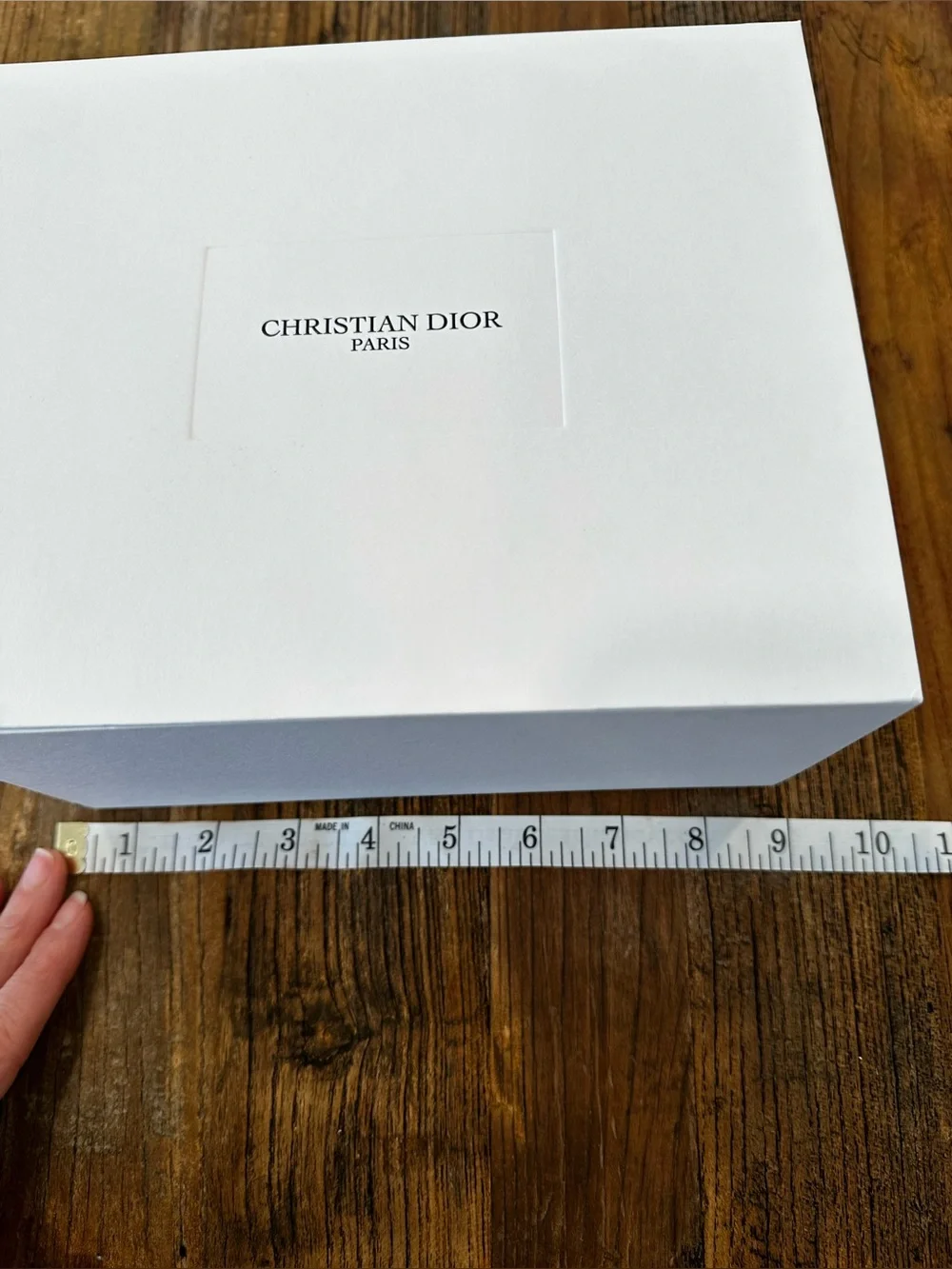 Dior White Branded Gift Box with Black Logo